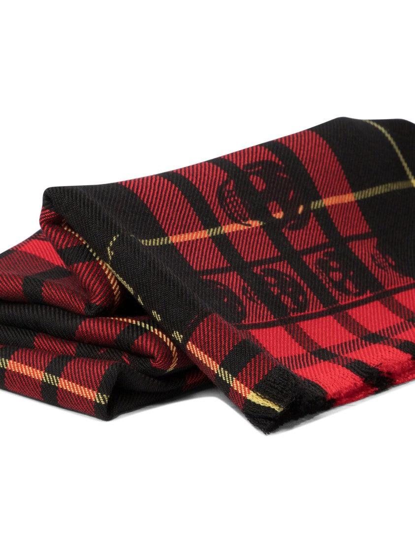 Alexander Mcqueen "Tartan Skull" Foulard