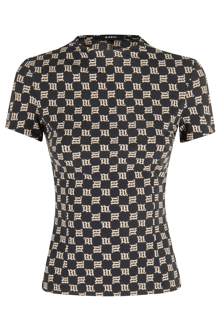 Misbhv Lycra Monogram Short-Sleeved Top
