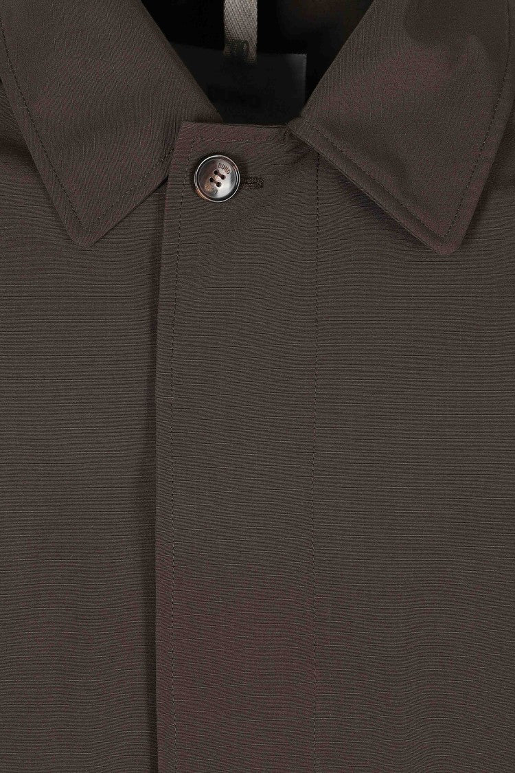 Duno Brown Polyester Midi Coat