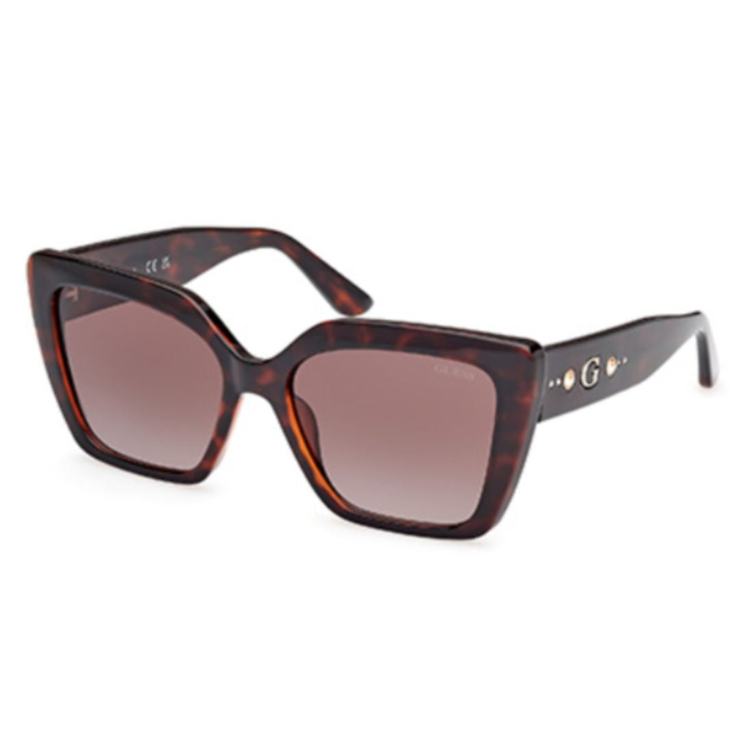 Guess Oversized Square Tortoiseshell Sunglasses With Gold-Tone Accents