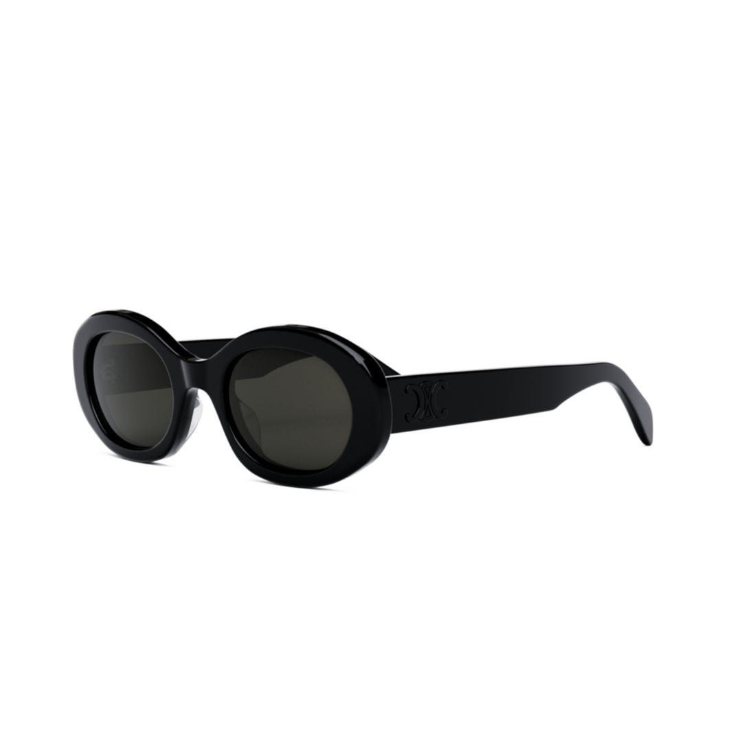Celine Cl40194u Glossy Black Oval Sunglasses