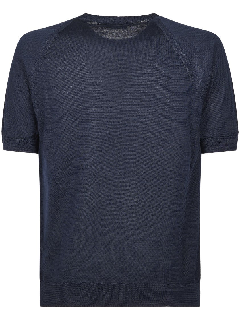 Tagliatore Lightweight Crew Neck T-Shirt With Raglan Sleeves