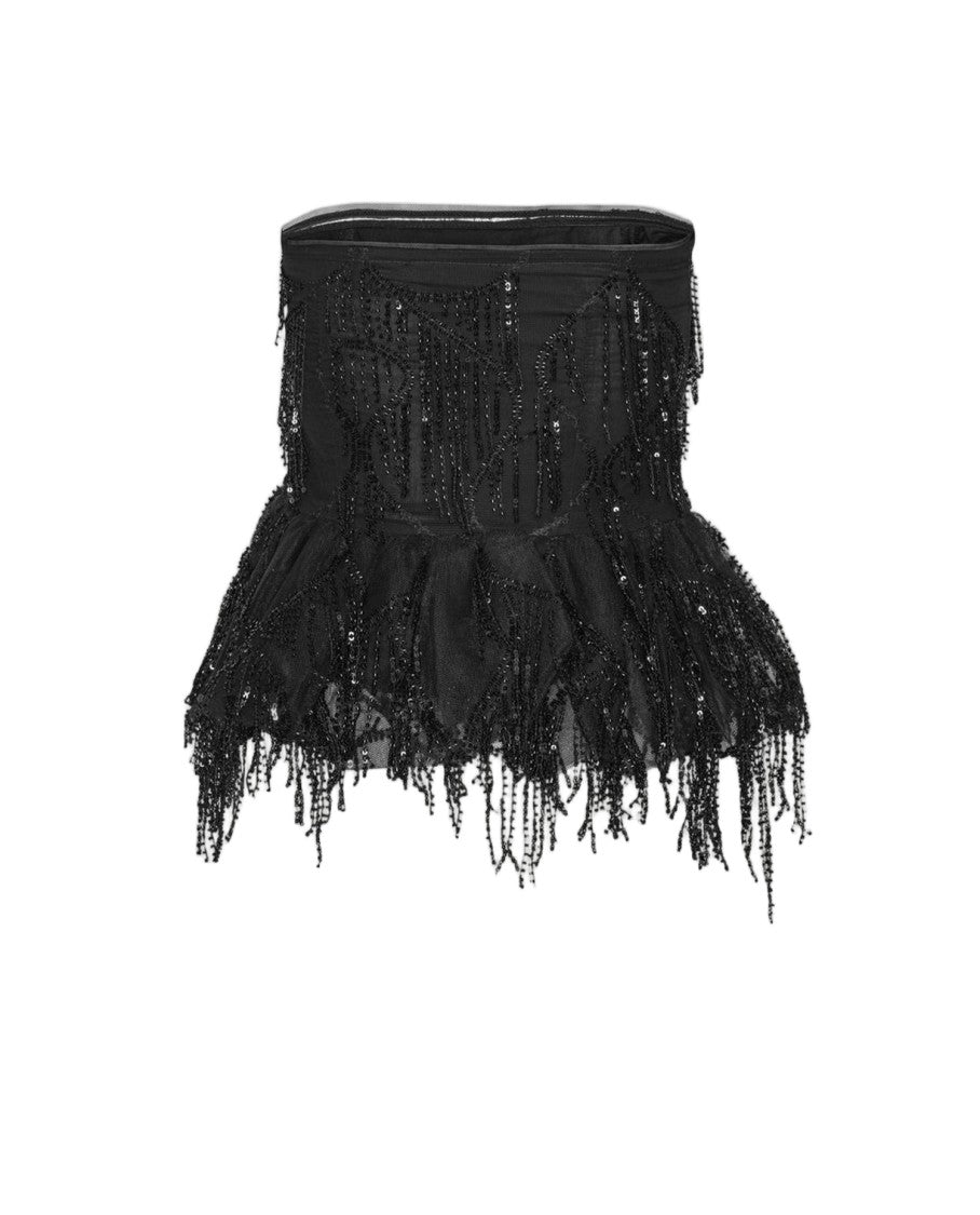Rotate Intricate Sequin-Embellished Sleeveless Top