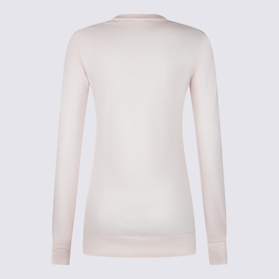 Malo Fitted Neutrals Crew Neck Sweater With Ribbed Details