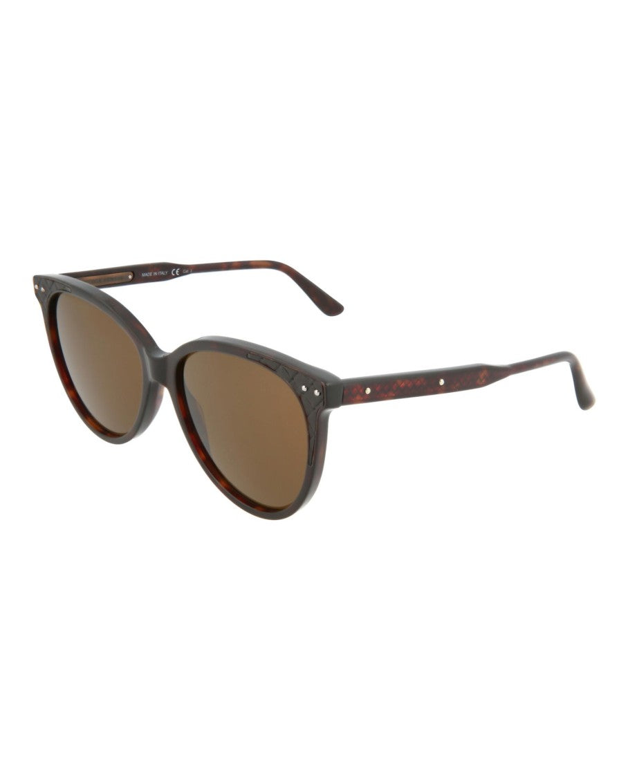 Bottega Veneta Cat Eye-Frame Acetate Sunglasses With Saddle Nose Bridge