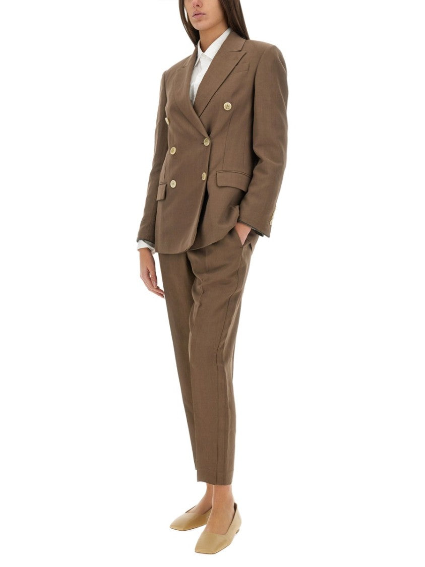 Brunello Cucinelli Baggy Pull-Up Pants In Twill