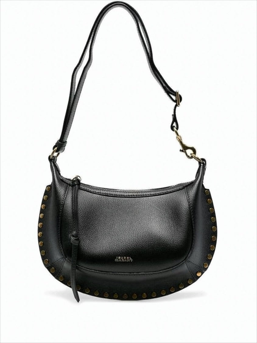 Isabel Marant Curved Black Shoulder Bag With Adjustable Strap