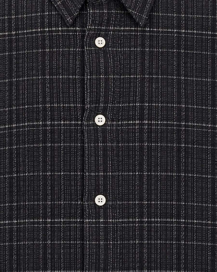 Sunflower Black Stable Checkered Textured Casual Shirt