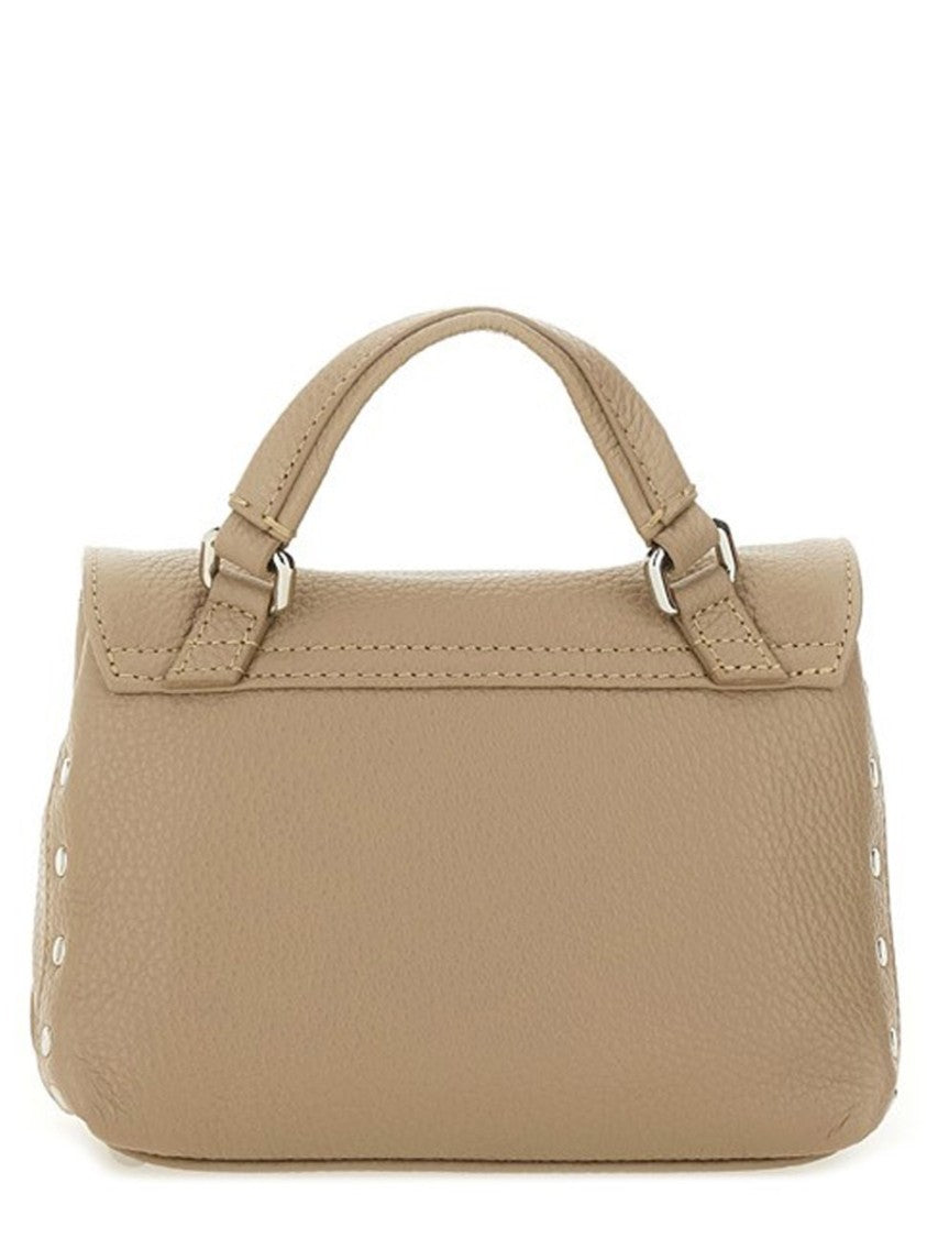 Zanellato Compact Textured Leather Handbag With Dual Closure