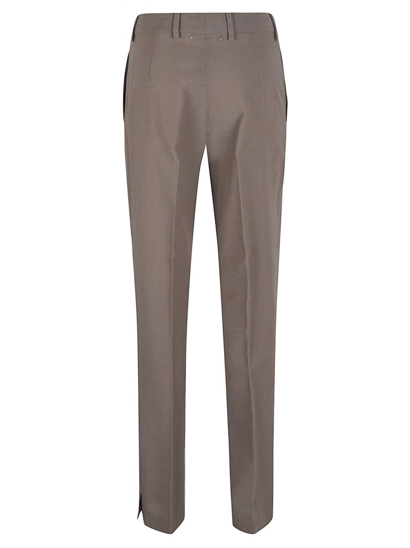 Golden Goose Tailored Straight Leg Trousers With Herringbone Texture