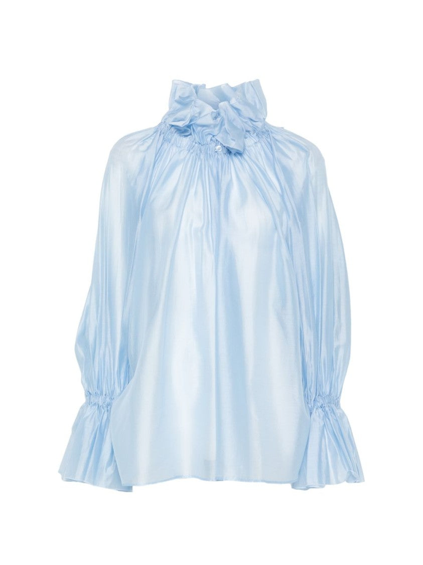 The Latest Ruffled Voluminous-Sleeve Blouse