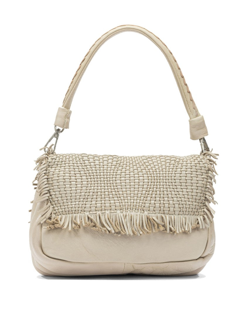 Giancarlo Nevola Compact Woven Leather Shoulder Bag With Detachable Strap