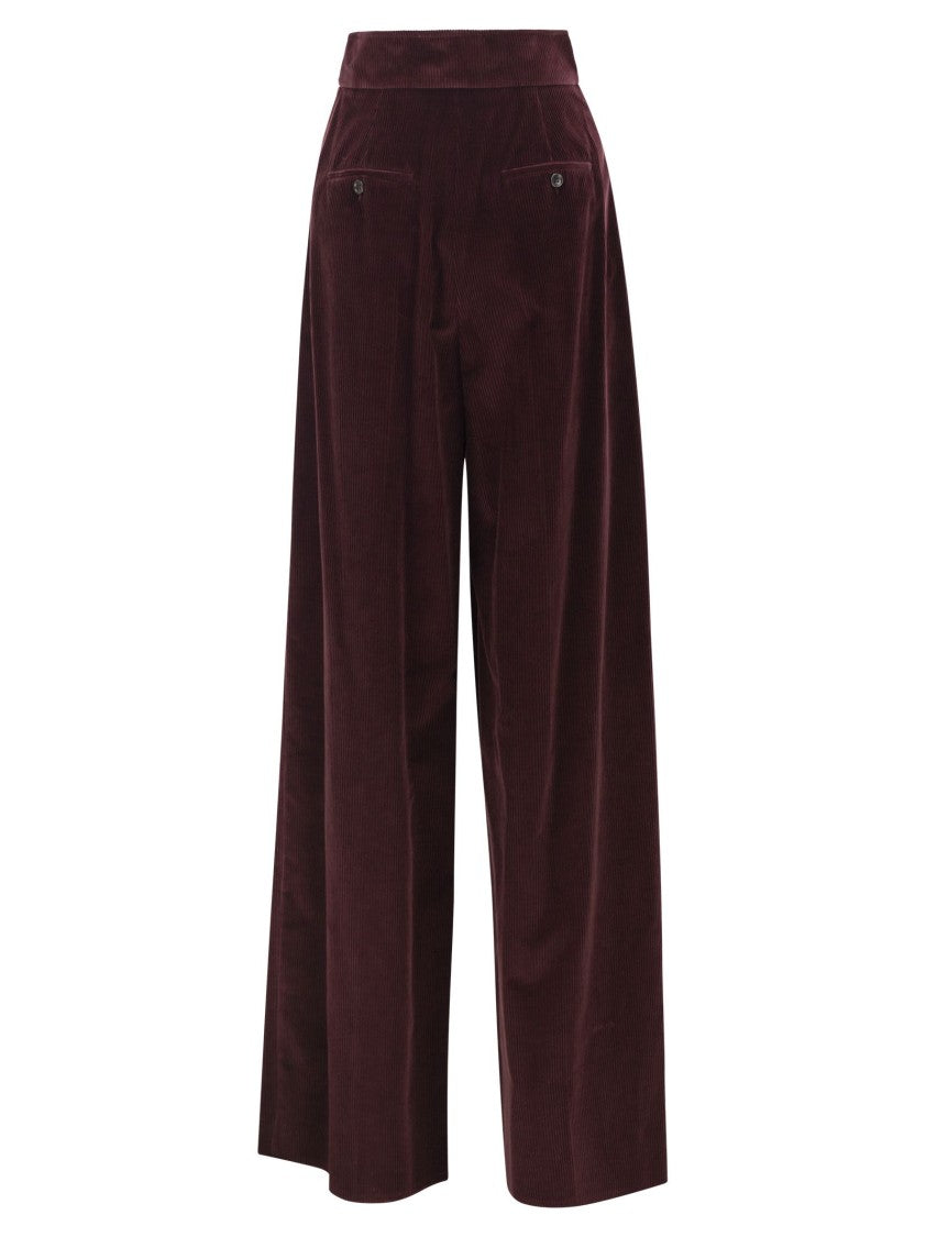 Max Mara Bosso1234 - Wide-Leg Velvet Trousers