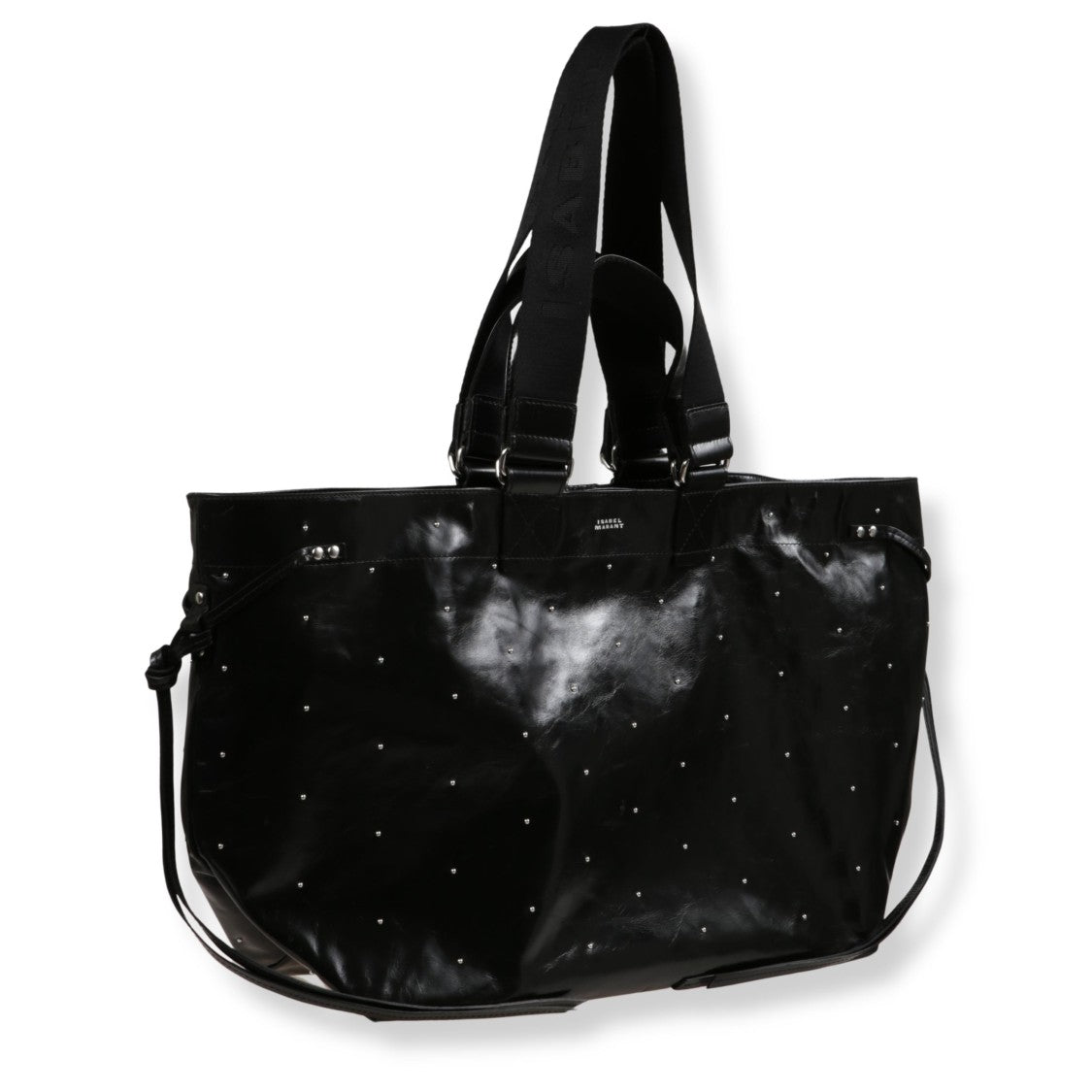 Isabel Marant Glossy Black Leather Tote