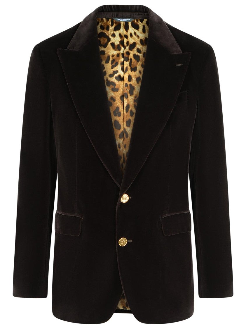 Dolce & Gabbana Brown Polyester Blazer