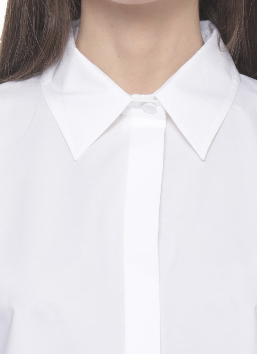 Fabiana Filippi White Lightpoint Detail Cotton Shirt