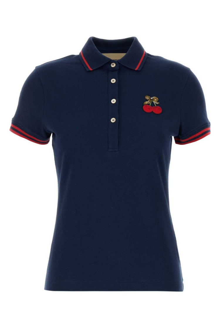 Valentino Garavani Blue Poplin Polo Shirt