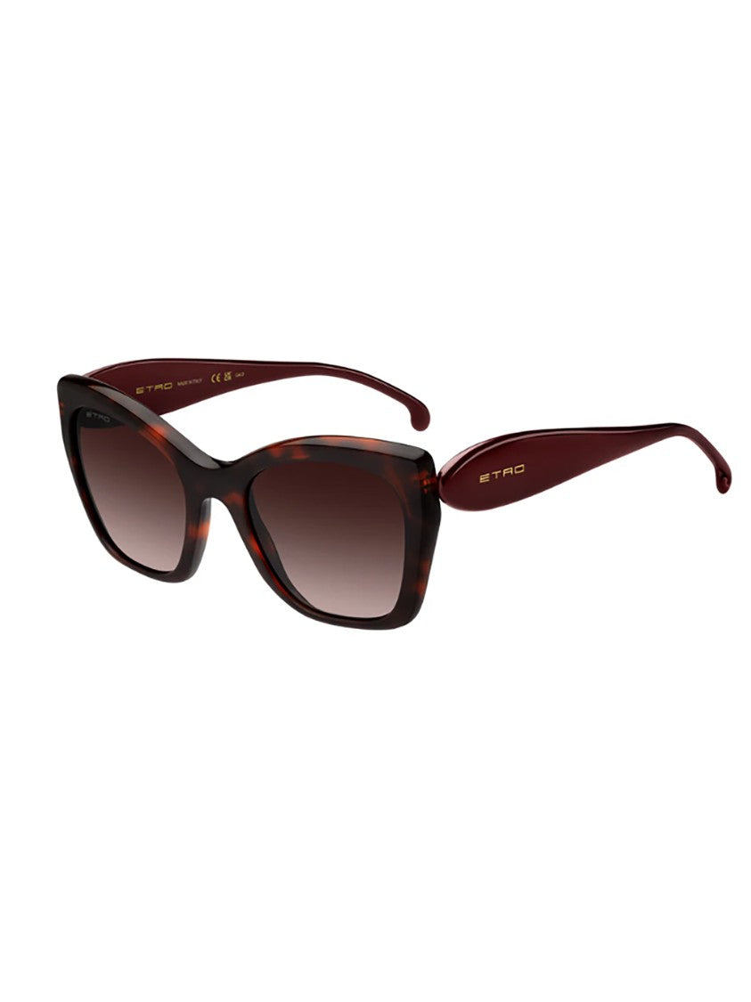 Etro Tortoiseshell 0084/S Rectangular Cat-Eye Sunglasses