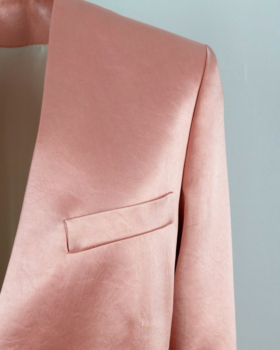 Philosophy Di Lorenzo Serafini Double-Breasted Duchesse Pink Blazer