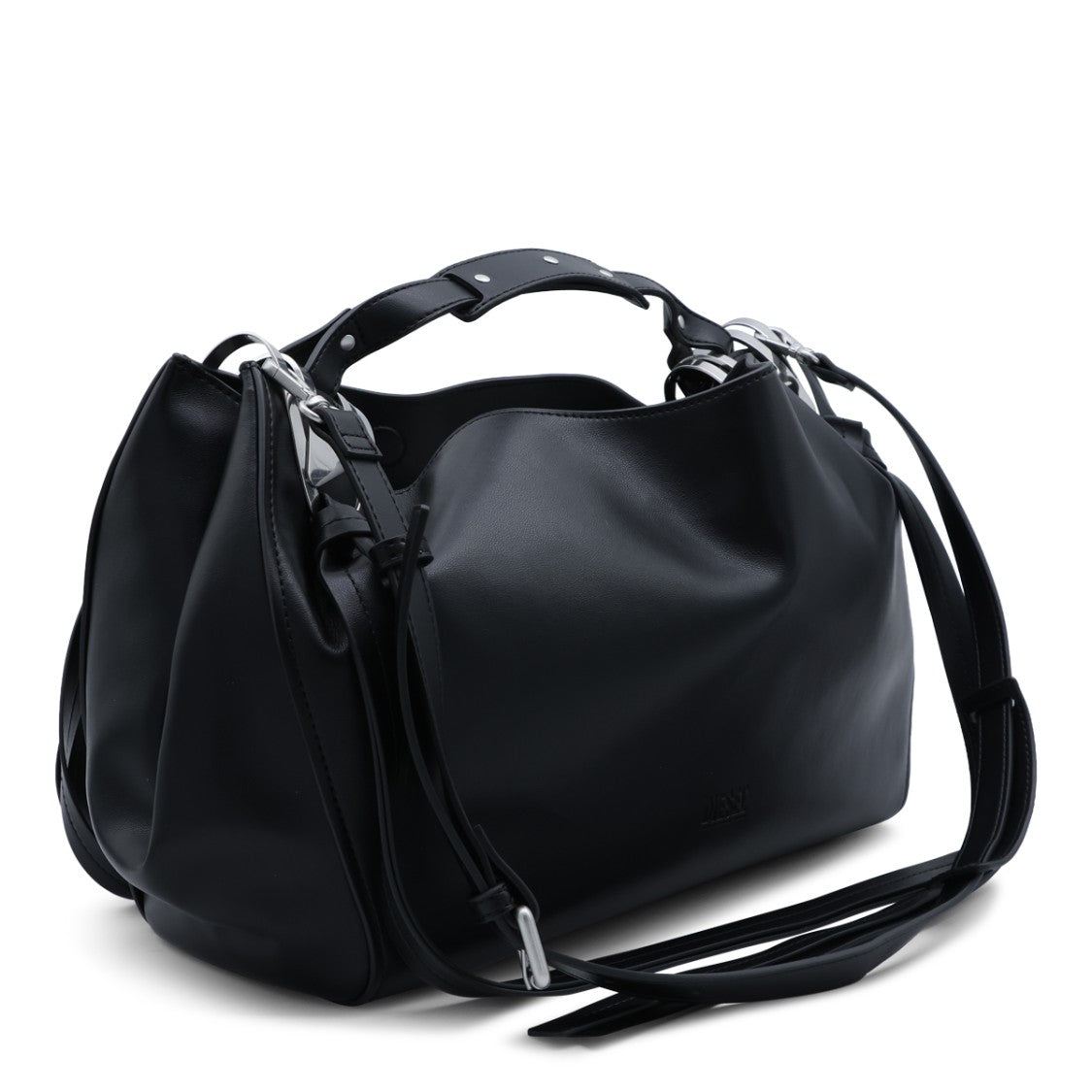 Diesel Black Handbag With Gathered Body