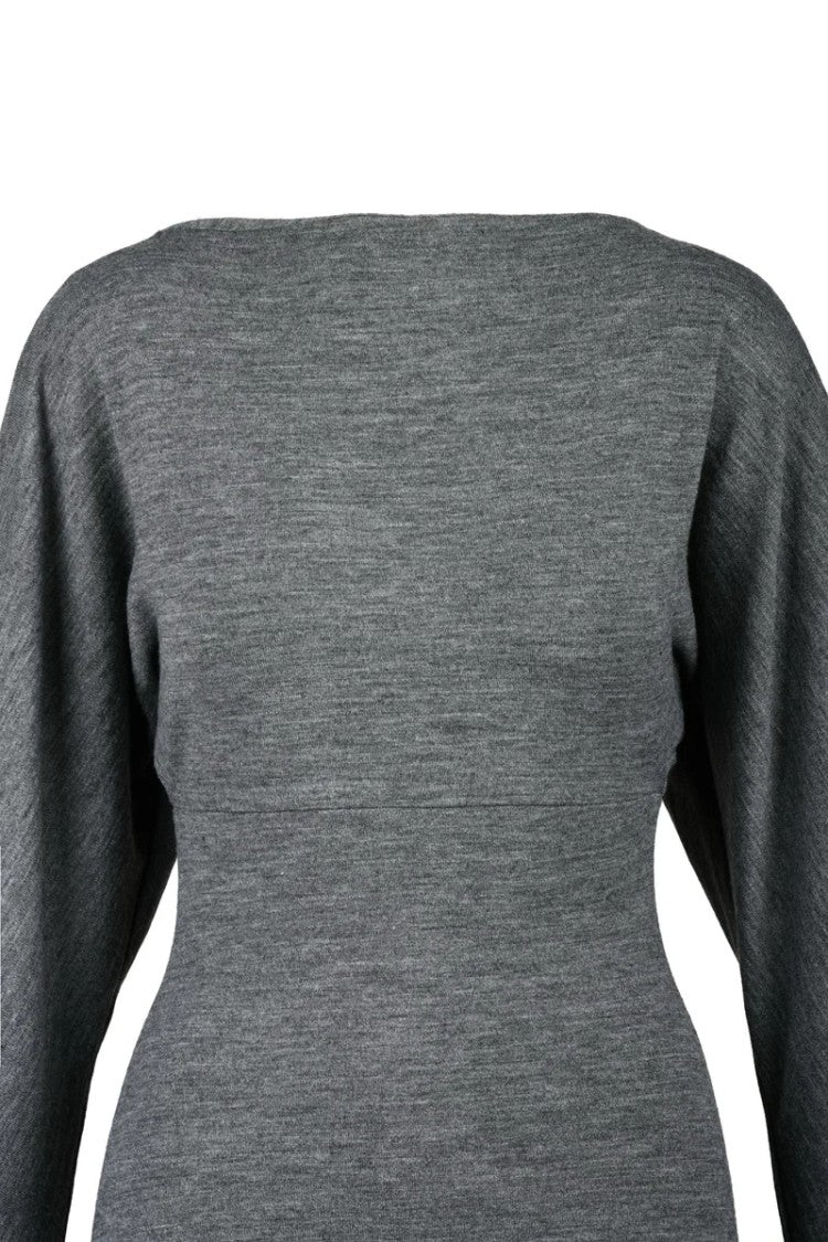 Philosophy Di Lorenzo Serafini Long Wool Dress Grey - Grey