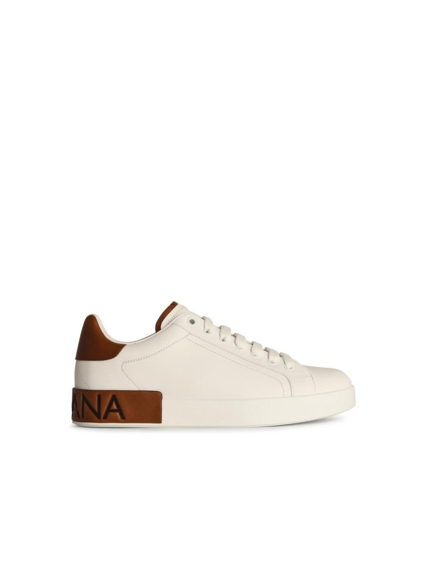 Dolce & Gabbana Portofino' White Leather Sneakers