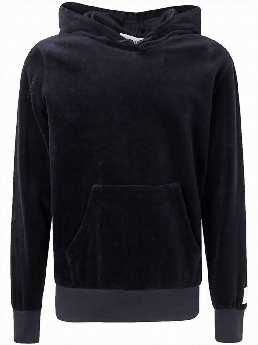 Golden Goose Plush Black Hoodie With Ribbed Detailing