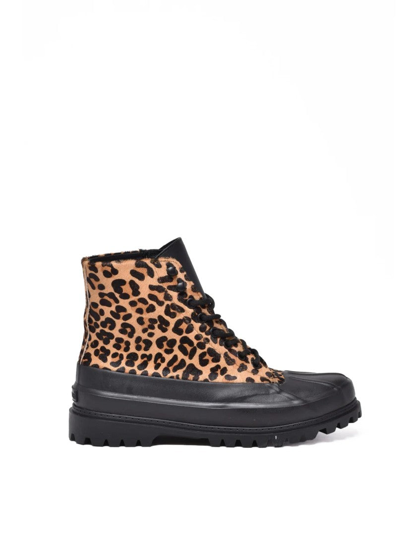 Superga Calfhair Lace-Up Boots