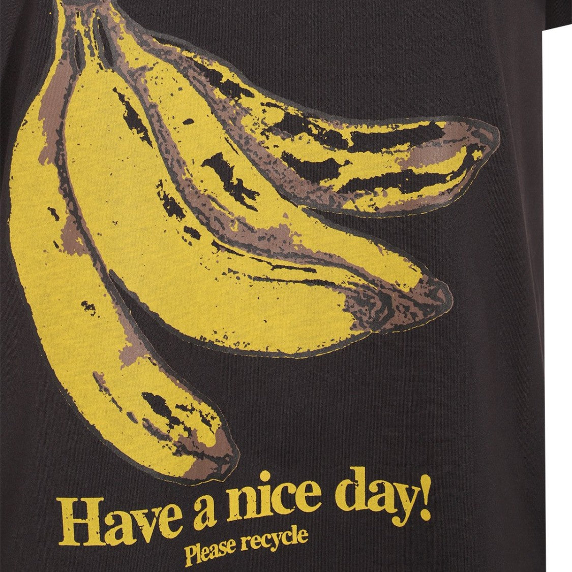 Ganni Basic Banana T Shirt - Cotton - Black