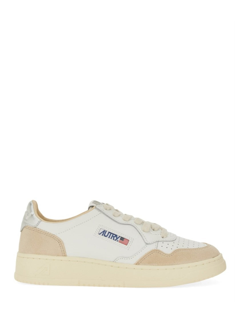 Autry Medalist Low Smooth Suede Panels Leather Sneakers