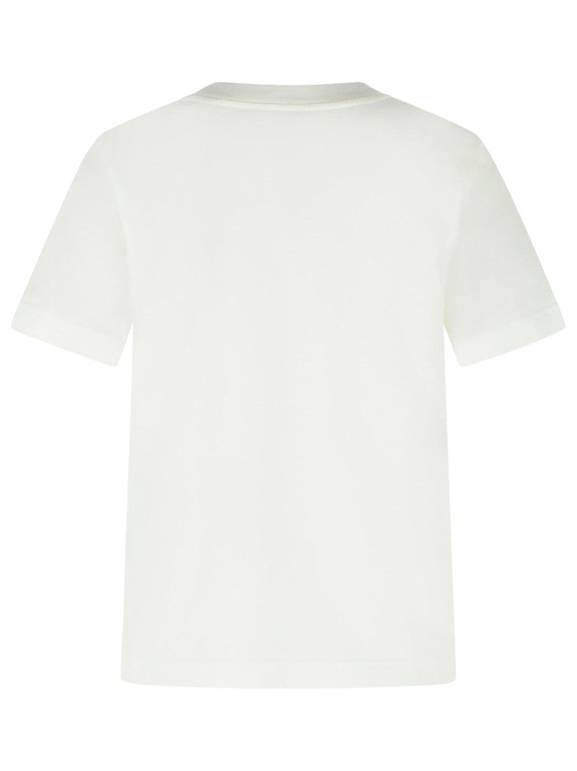 Burberry White Cotton T-Hsirt