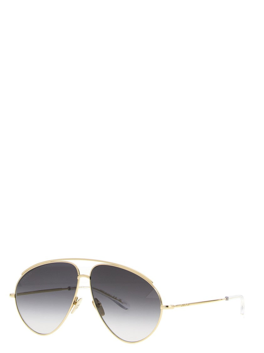 Gucci Gradient Lens Metal Aviator Sunglasses
