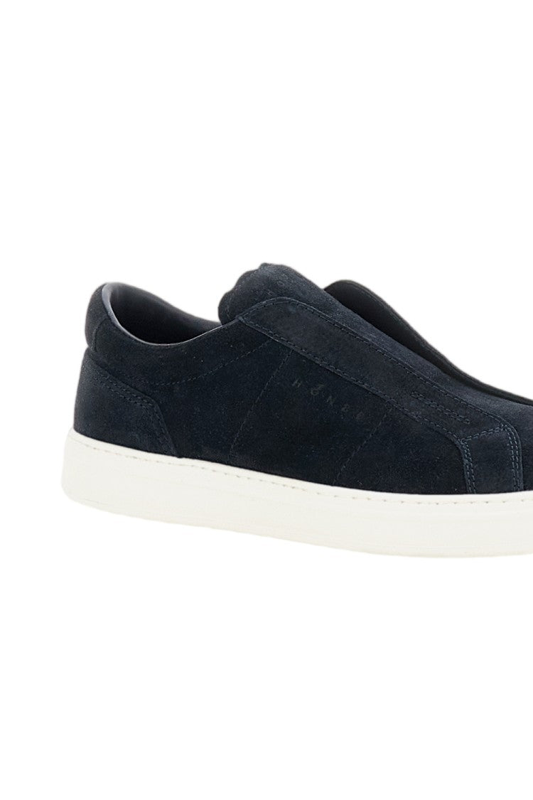 Hogan Blue Suede Leather Slip-On Sneakers