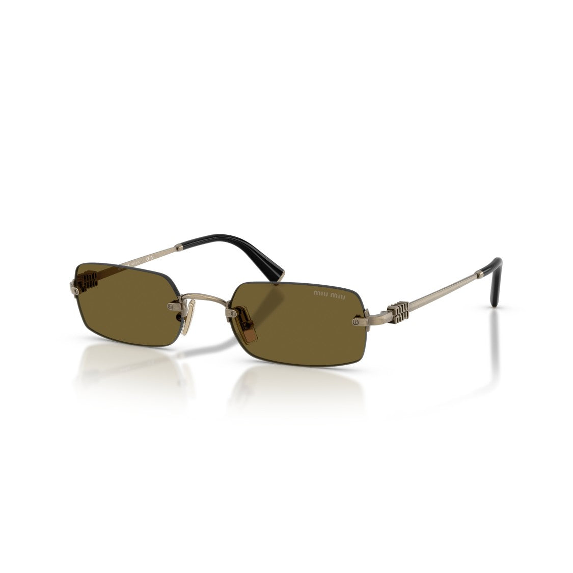 Miu Miu 0Mu B50s Rectangular Metal Frame Sunglasses