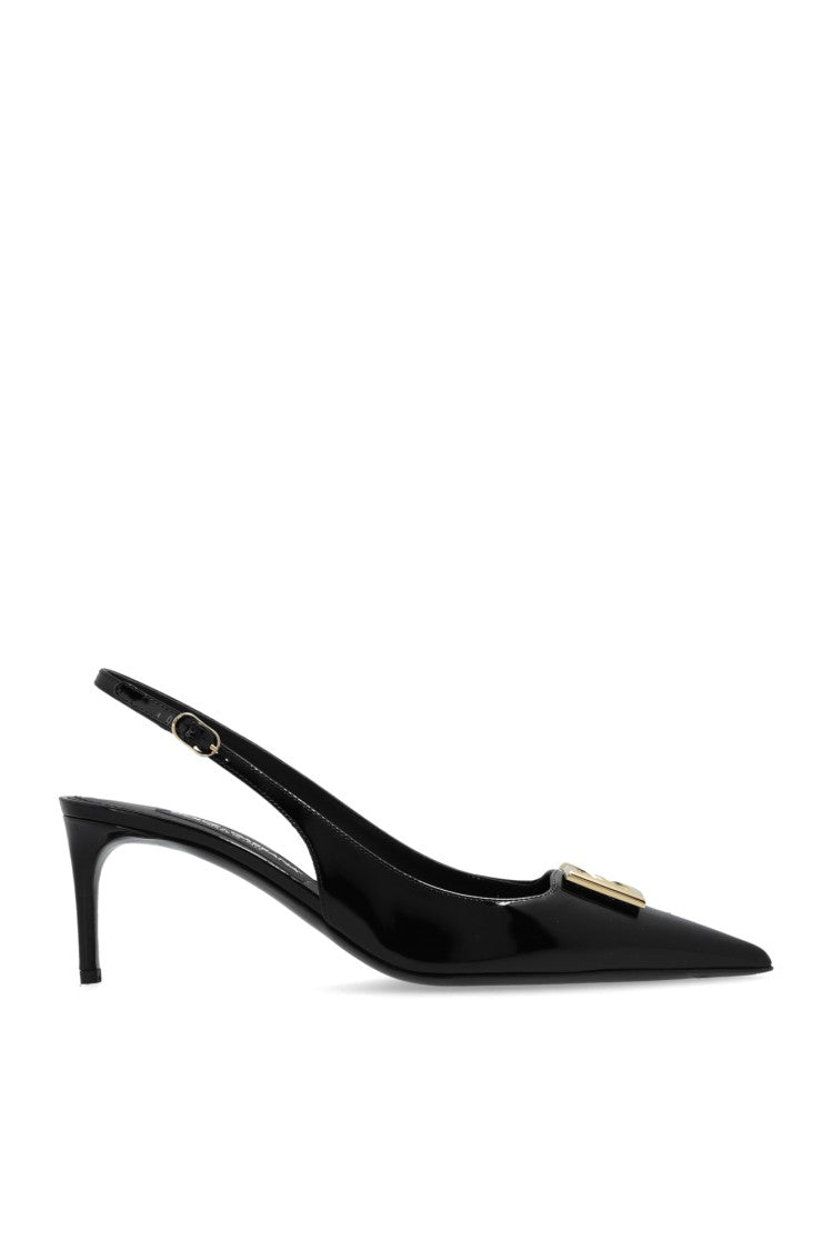 Dolce & Gabbana Glossy Black High-Heeled Shoes