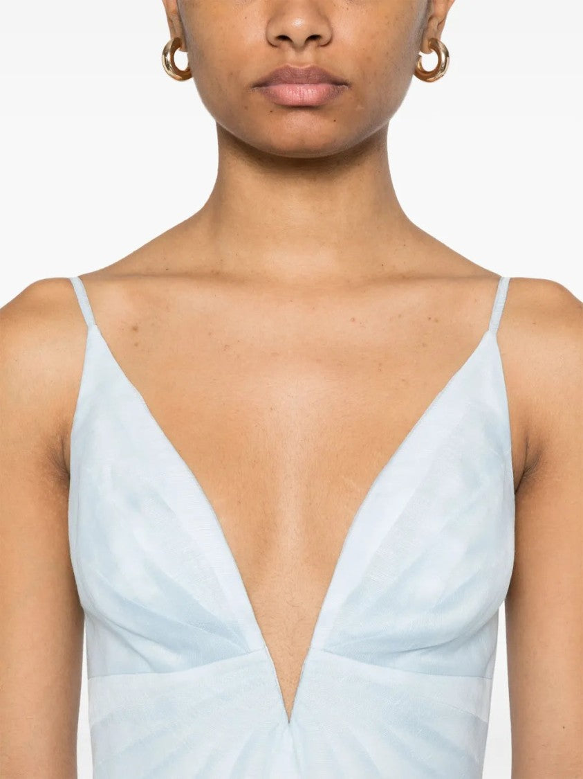 Zimmermann Illuminate V-Neck Midi Dress