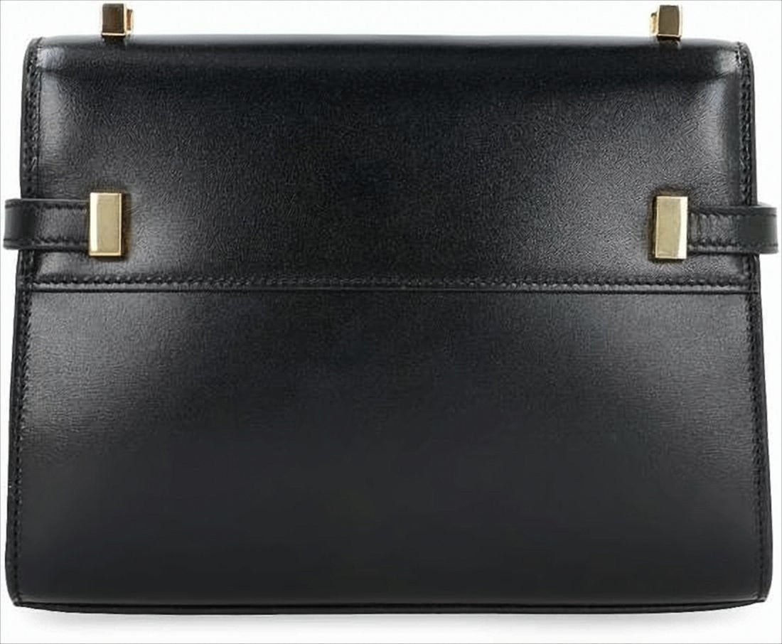 Saint Laurent Rectangular Smooth Leather Crossbody Bag With Gold-Tone Clasp