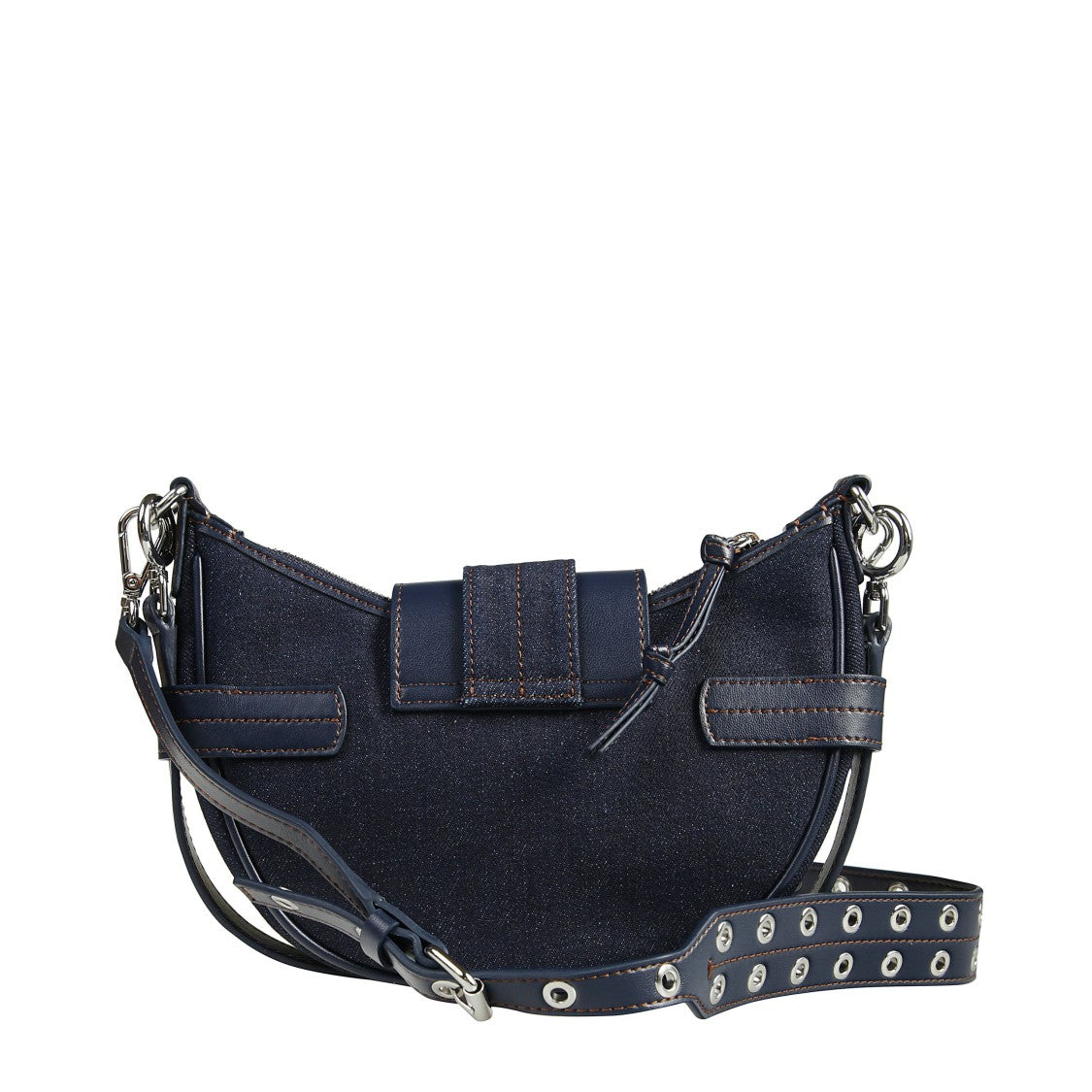 Ganni Denim Crescent Shoulder Bag