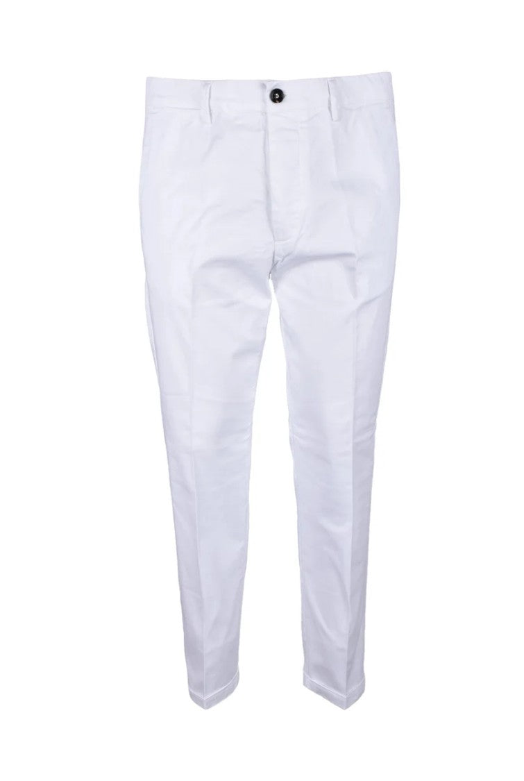 True Nyc White Stretch Cotton Pants