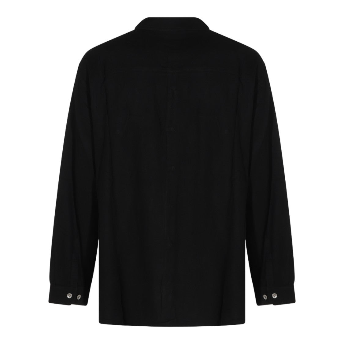 Drkshdw By Rick Owens Black Long-Sleeve Flap Pocket Shirt