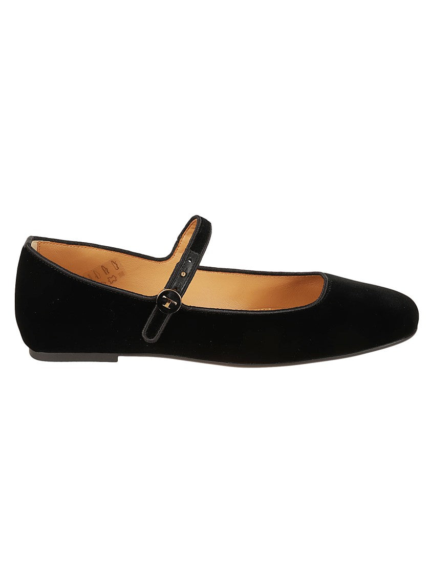 Tod's Mary Jane-Inspired Calfskin Flat Shoes