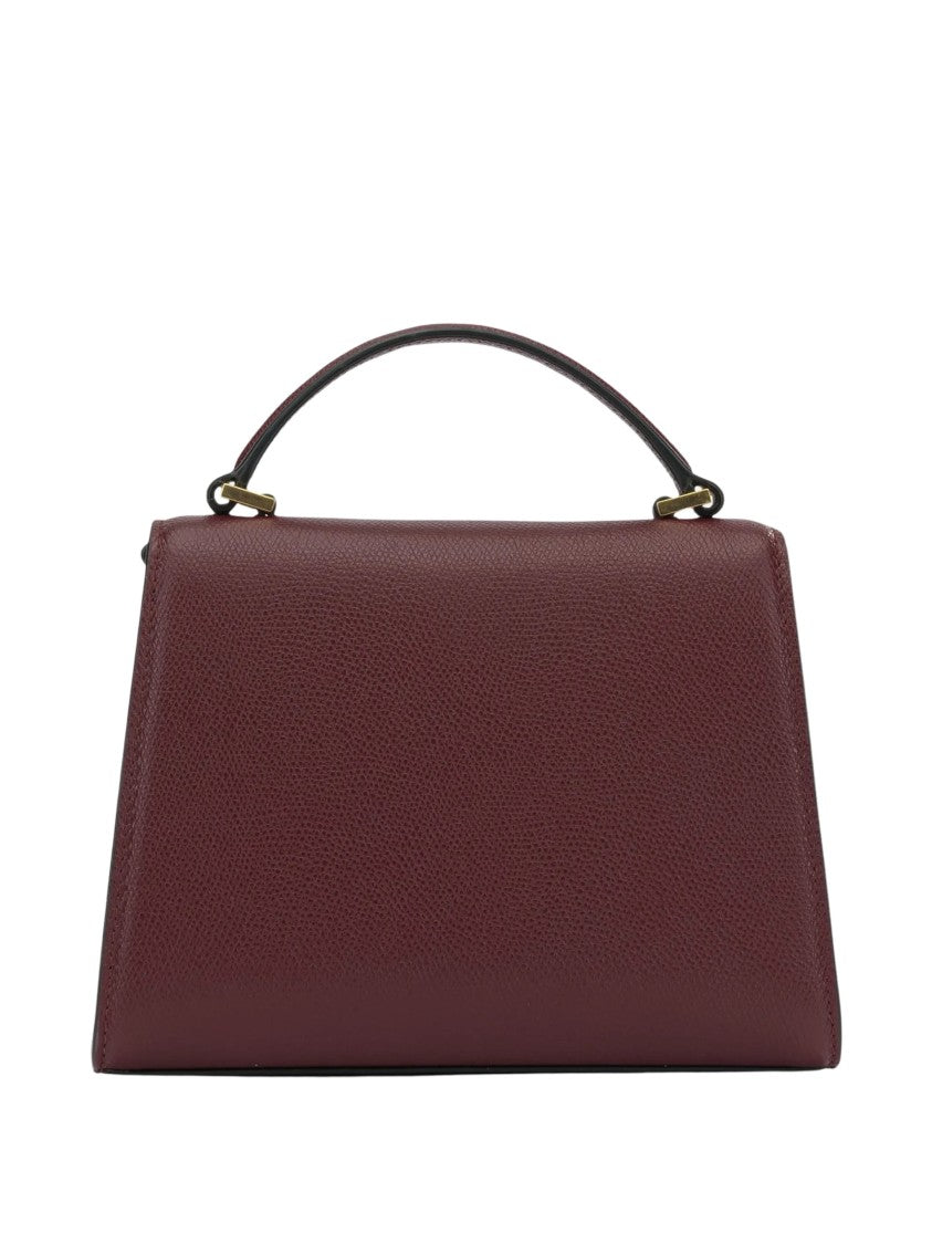 Valentino Trapezoidal Gold-Hardware Top Handle Bag