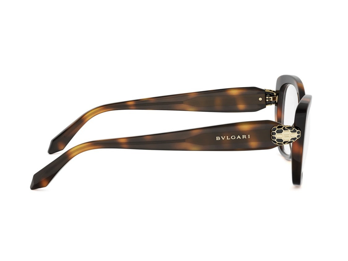 Bulgari Bv50074i Oversized Square Tortoiseshell Eyeglasses