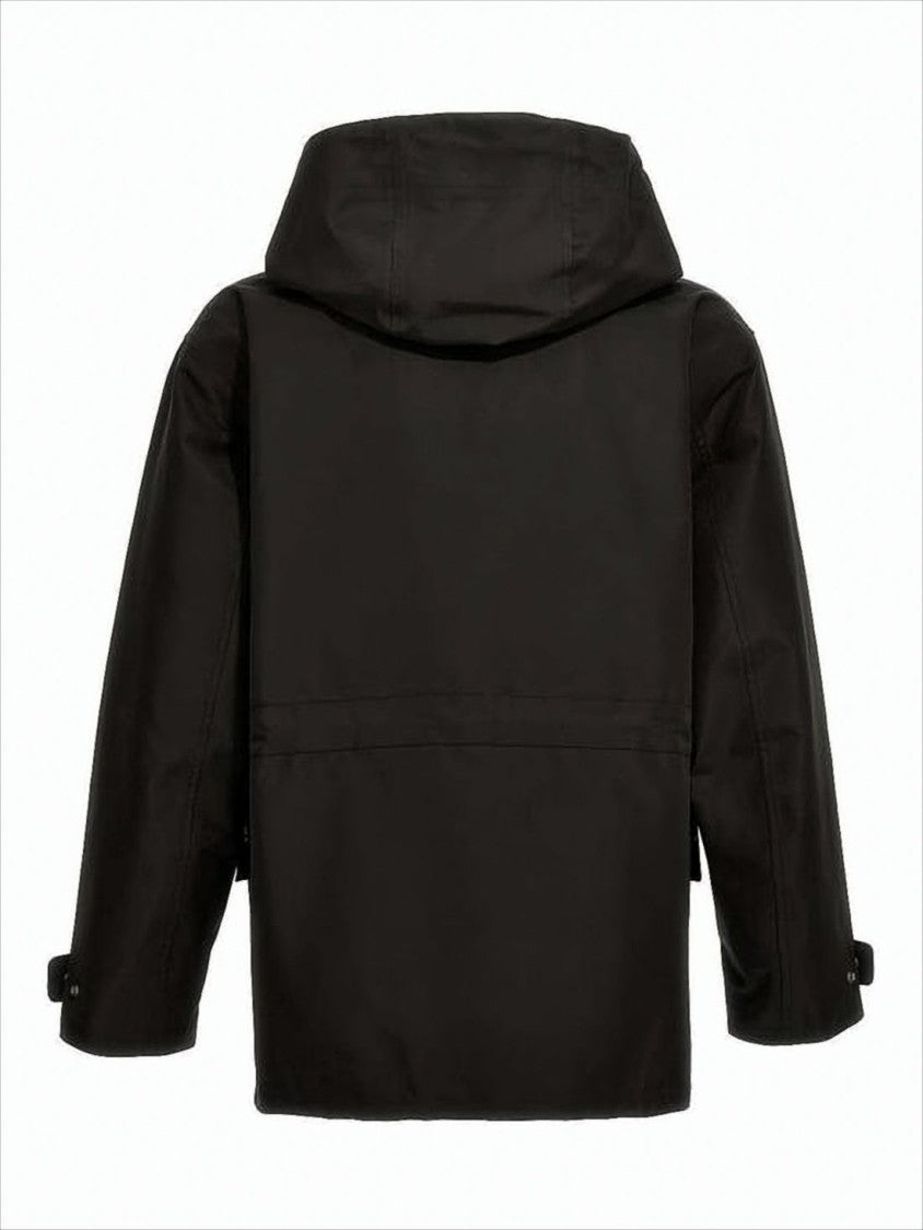 Burberry Matte Black Casual Jacket With Hood