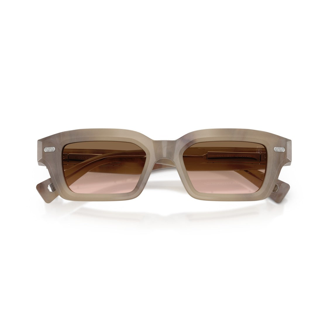 Brunello Cucinelli 0Bc4019s Rectangular Acetate Sunglasses With Gradient Brown Lenses