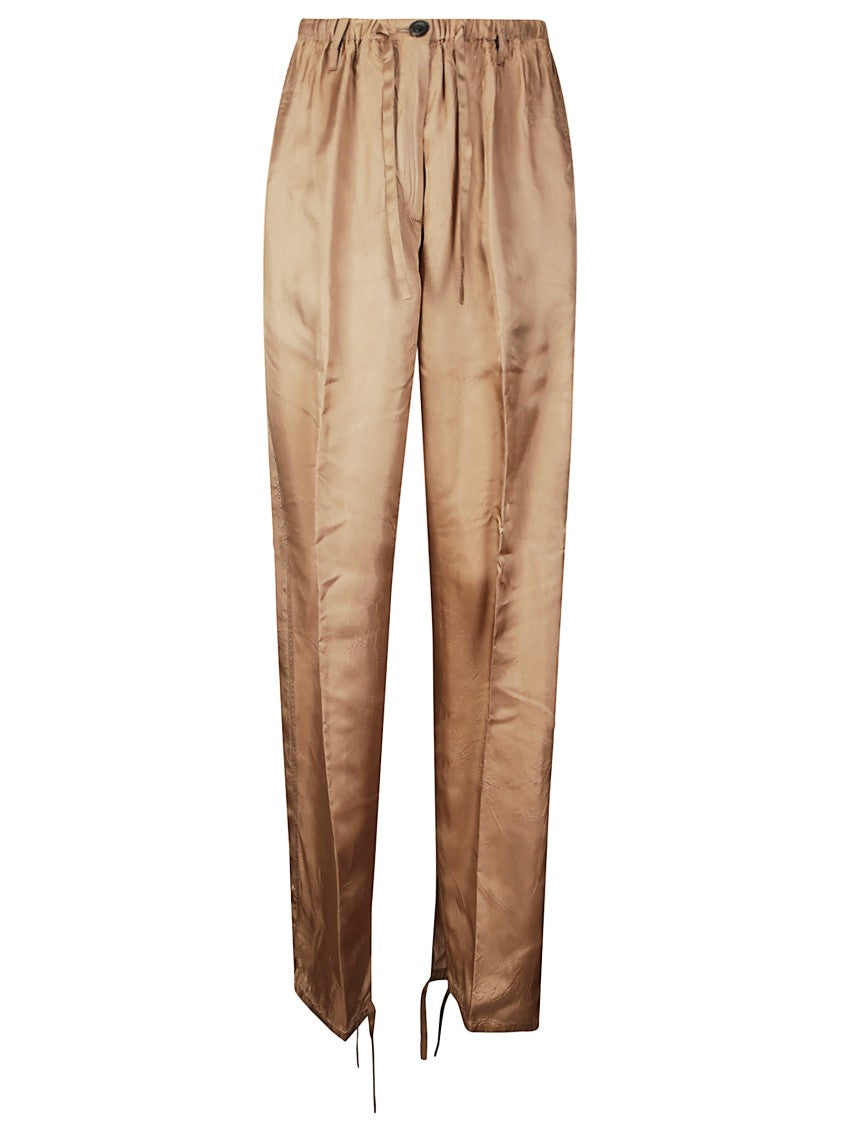 Dries Van Noten Soft-Fit Viscose Trousers With Elegant Drawstring