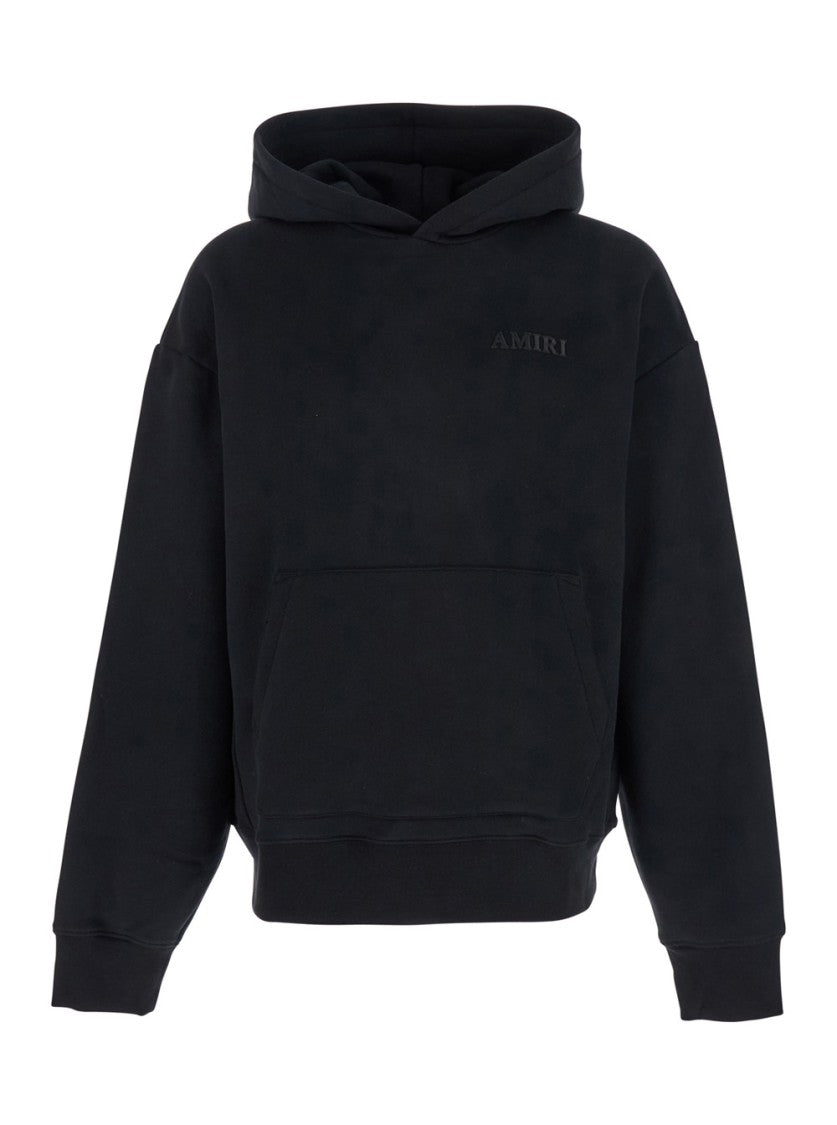 Amiri Black Hoodie With Fixed Hood