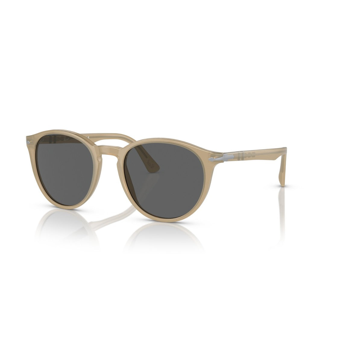 Persol 0Po3152s Translucent Beige Acetate Sunglasses With Keyhole Bridge