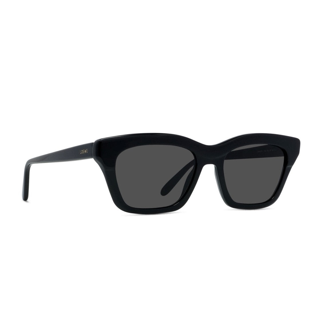 Loewe Black Slim Rectangular Acetate Sunglasses