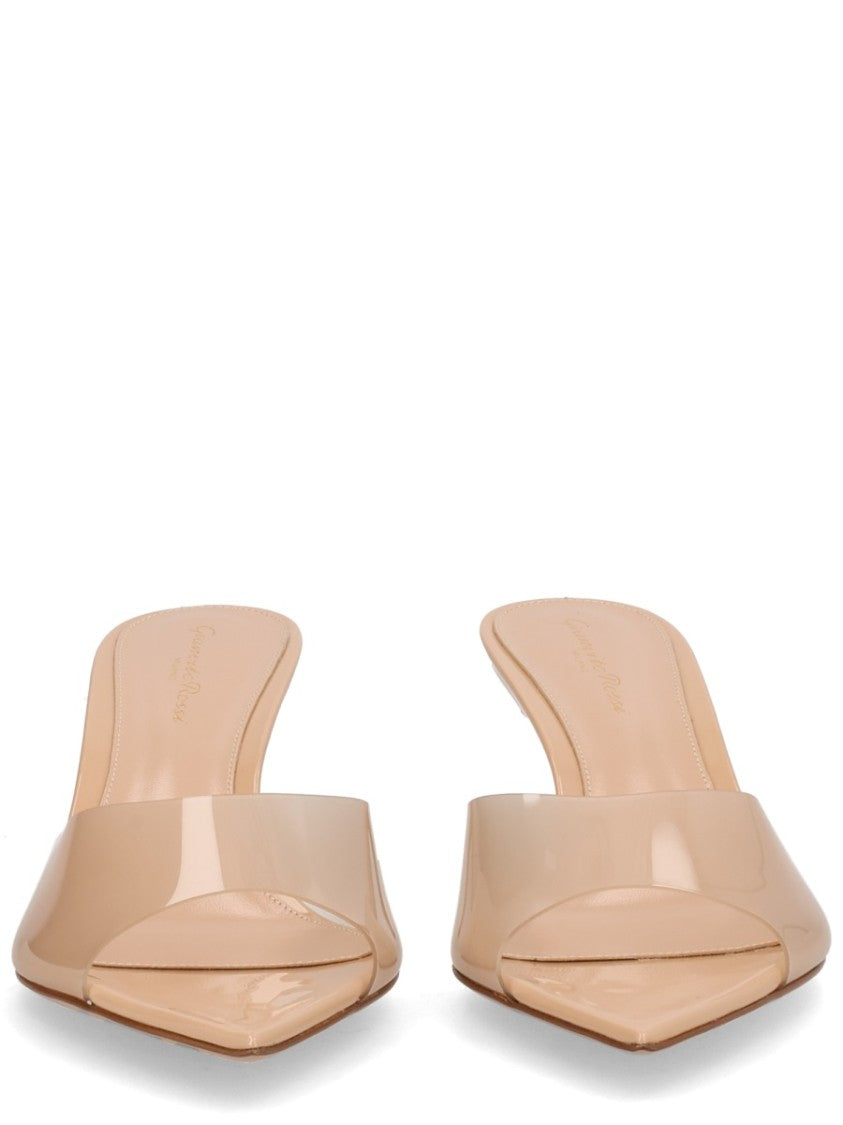 Gianvito Rossi Elle Pointed Toe Nude Mules